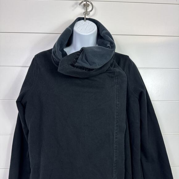 Lululemon Savasana Wrap Jacket Long Sleeved Snap Button Closure Black sz 8 - Picture 4 of 9